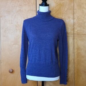 Purple 100% Italian merino wool w button details